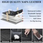 Coverado Car Seat Covers Full Set, Seat Covers for Cars, Black Car Seat Covers Front Seats and Back Car Seat Protector Waterproof, Leather Car Seat Cushion Universal Fit for Most Cars