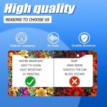 Bright Flowers Colorful Floral License Plate Frame Flower License Plate Stainless Steel Funny License Plate Holder for Women Cute Car Accessory Decoration 12.3" x 6.3"