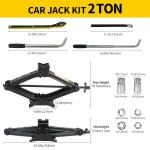 KOERZORE Scissor Lift Jack, 4400 lbs Capacity, Heavy Duty Car Jack for SUV, Sedan, Coupe, Emergency Tire Changes