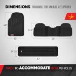 Motor Trend Odorless Rubber Floor Mats for Cars