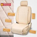 IVICY Faux Suede Car Seat Cover for Cars - Soft & Non-Slip - Front Car Seat Protector Covers for Most Automotive, Vans, SUVs, Trucks - 1 Unit - Light Beige