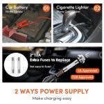 Electric Car Jack Kit 5 Ton 12V Floor Jack Portable Hydraulic Car Jack with Impact Wrench and Tire Inflator Pump for SUV Sedans Tire Change with LED Light, Lifting Height 6 to 17.7 Inch