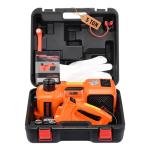 Electric Car Jack Kit 5 Ton 12V Floor Jack Portable Hydraulic Car Jack with Impact Wrench and Tire Inflator Pump for SUV Sedans Tire Change with LED Light, Lifting Height 6 to 17.7 Inch