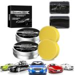 2 Packs Titanium Ceramic Wax Cream for Cars,Advanced 2025 Car Coating & Polishing Wax,Strong Protection & Long-Lasting Shine,Waterless Ceramic Spray Wax,Safe for All Paint,Includes Microfiber Sponge