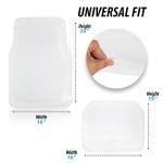 ZONETECH All Weather Full Rubber Clear Car Interior Floor Mats – 4-Piece Set Clear Heavy Duty Car Interior Floor Mats