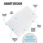 ZONETECH All Weather Full Rubber Clear Car Interior Floor Mats – 4-Piece Set Clear Heavy Duty Car Interior Floor Mats