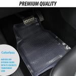 ZONETECH All Weather Full Rubber Clear Car Interior Floor Mats – 4-Piece Set Clear Heavy Duty Car Interior Floor Mats