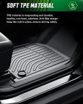 VIWIK Floor Mats Compatible for 2014-2019 Highlander, Car Mats All Weather Protection Custom Floor Liners Full Set Include Front, Rear and Third Row, Automotive Floor Mats TPE Black