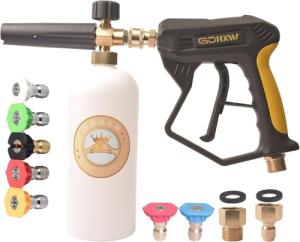 High Pressure Washer Gun with Foam Cannon & Nozzles