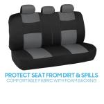 BDK Gray and Black PolyPro Seat Covers Set
