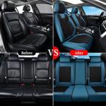 Breathable Leather Car Seat Covers - Universal Fit
