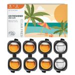 DRIVEJOY Car Air Freshener Vent Clips, 8 PK, 6 Hawaiian, 2 New Car, Car Fresheners for Men Women, Up to 240 Days, Natural Odor Eliminator