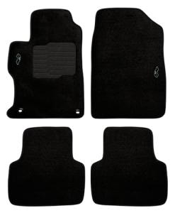ecoMats Carpet Floor Mats for 2012 to 2015 Honda Civic with Anti Slip Heel Pad and Safety Locks - Front and Rear Row - Black 100% Recycled Material