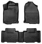 Husky Liners Weatherbeater Floor Mats | Fits 2013-2018 Toyota RAV4 (Excludes Hybrid) | Front & 2nd Row, 3-pc Black - 98971