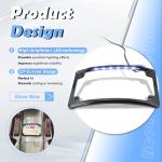 Curved LED License Plate Frame with Light Compatible with Harley Davidson 4" x 7" License Plate (Black)