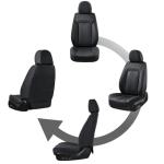 Coverado Seat Covers, Car Seat Covers Front Seats, Black Seat Cover, Waterproof Car Seat Cushion, Front Car Seat Covers Leatherette Car Seat Protector Universal Fit Most Cars