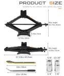 SCUARI Car Jack,Car Jack and Stand Kit,2 Ton Scissor Jacks,Cars Accessories Auto Emergency Kit with Lug Wrench,Jacks for Cars,Lug Wrench Tire Changing Kit,Portable Tire Changing Kits for SUV