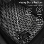 CAR PASS Deep Tray Rubber Car Mats, Heavy Duty All-Weather Floor Mat for Car, Durable Anti-Slip 3D Rhombus Waterproof Car Floor Mats, Universal L~S Fit for Truck SUV Vehicle Automotive, 4 Pieces Black
