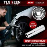 TLGREEN 108 Pcs Mechanic Socket Tool Kit,CR-V Steel Metric And Standard 1/4" & 1/2" Ratchet set,Universal Joint,Extension Bars,Adapter,Quick Release Ratchet Wrench,Tool Box Set for Car Garage Dorm