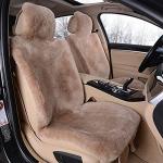Altlue Real Genuine Sheepskin Seat Covers for Cars SUV Trucks Van RV Front Seats Sheepskin Car Seat Covers Sheepskin Automotive Seat Covers Fuzzy Fleece Fur Car Seat Covers Universal (1 Piece)