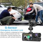 1080P Dual Dash Camera for Car Front and Inside Dashcam Car Security Video Recorder,170°Wide Angle Vehicle Cam,WDR,G-Sensor,2’’ IPS Screen,Loop Recording,Night Vision (Dual Dash Cam with 32G Card)