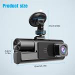 1080P Dual Dash Camera for Car Front and Inside Dashcam Car Security Video Recorder,170°Wide Angle Vehicle Cam,WDR,G-Sensor,2’’ IPS Screen,Loop Recording,Night Vision (Dual Dash Cam with 32G Card)