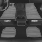 CAR PASS Rubber Car Mats,Car Floor Mats All Weather,Car Mats Full Set 4-Piece,Waterproof Automotive Floor Mats Trim to Fit for Most Cars Sedans SUVs Vans,Heavy Duty Anti-Slip Easy Clean, All Gray