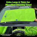 2026 Upgraded 1400 GSM Car Drying Towel-48’’x24’’Extra Large Super Absorbent Twisted-Loop Drying Towels Car Detailing, Non-streak Microfiber Car Wash Detailing/Cleaning Towels for Cars/Trucks/SUVs