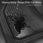 CAR PASS Heavy Duty Rubber Floor Mats for Car, Waterproof Deep Dish Car Mats Two Front, Universal Trim to Fit for SUV Truck Sedans Vans, All Weather Automotive Floor Mats 2pcs, Solid Black