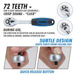 CARTMAN 180-Piece Socket Wrench Auto Repair Tool Combination Package Mixed Tool Set Hand Tool Kit with Plastic Toolbox Storage Case Blue