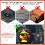 OYIXIO Waterproof PU Leather Spare Tire Cover，17" Duck Tire Cover with a Diameter of 31.49" -32.67 ".Suitable for JL,JK,Trailers, RV, SUVs, and Trucks.(Yellow)