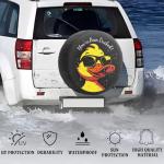OYIXIO Waterproof PU Leather Spare Tire Cover，17" Duck Tire Cover with a Diameter of 31.49" -32.67 ".Suitable for JL,JK,Trailers, RV, SUVs, and Trucks.(Yellow)