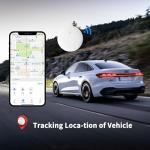 Mini Hidden GPS Tracking Device for Vehicles, Cars etc, Hidden GPS Car Tracking Device with Magnetic Waterproof Case, Running in Apple FIND My, No Extra Monthly fee (Black)