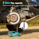 SEESII Electric Car Jack Kit 5 Ton 17.7 Inch Lift Range 3in1 car jack Hydraulic with Impact Wrench and Tire Inflator Floor Jack for SUV/Pickup/Truck/Sedan Roadside Emergency Tire Change Spare Tool Set