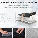 Coverado Ram Seat Covers Full Set, Waterproof Ram 1500 Seat Cover Compatible with 2002-2025 Dodge RAM 1500 2500 3500 Crew Quad Cab with Curved Bench, Black