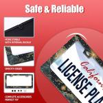 Beautiful Night Starry Sky License Plate Frame Nebula Stars License Plate Holder Funny Personalise Car Stainless Stee Decorative Parts for Standard Us Canada Vehicles 12x6 Inch for Women Men