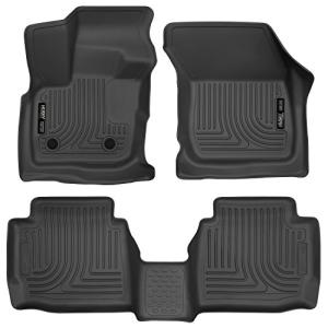 Husky Liners Weatherbeater Floor Mats | Fits 2017 - 2020 Ford Fusion & Lincoln MKZ | Front & 2nd Row, 3-pc Black - 98791
