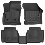 Husky Liners Weatherbeater Floor Mats | Fits 2017 - 2020 Ford Fusion & Lincoln MKZ | Front & 2nd Row, 3-pc Black - 98791