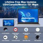 GPS Navigator for Car with 2025 Maps Free Lifetime Update, 7 Inch Car GPS Navigation System for Truck Commercial Drivers with POI/ZIP Search, Voice Turn Guidance, Speedcam Light Alerts, FM, 7 Vehicles