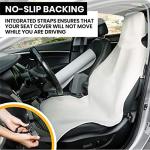 Gorla Gear Beige Premium Universal Fit Waterproof Stain Resistant Tan Khaki Car Seat Cover Neoprene Non-Slip Bucket Seat Dog Sweat Proof Protector Save Your Leather Cloth Seats Van Truck SUV Sedan