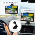 GPS Navigator for Car with 2025 Maps Free Lifetime Update, 7 Inch Car GPS Navigation System for Truck Commercial Drivers with POI/ZIP Search, Voice Turn Guidance, Speedcam Light Alerts, FM, 7 Vehicles