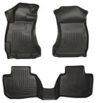 Husky Liners Weatherbeater Floor Mats | Fits 2016-2017 Subaru Crosstrek; 2012-2016 Subaru Impreza | Front & 2nd Row, 3-pc Black - 99801
