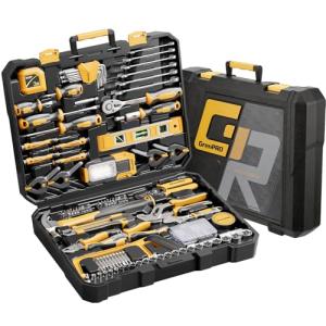 GRENPRO 239PCS Tool Set Tool Kit For Home, Basic Household Automotive Motorcycle Car Tool Kits, Portable Plastic Mechanics Tools Boxes Sets With Organizers And Storage Case For Men Women All Purpose