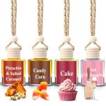 Maxdot 4 Pcs Cute Car Air Freshener Hanging Fall Car Essentials Oil Diffuser Long Lasting Air Freshener Aromatherapy Vehicle Diffuser Automobile Scents Fragrance(Dessert and Sweet Collection)