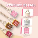 Maxdot 4 Pcs Cute Car Air Freshener Hanging Fall Car Essentials Oil Diffuser Long Lasting Air Freshener Aromatherapy Vehicle Diffuser Automobile Scents Fragrance(Dessert and Sweet Collection)