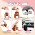 Maxdot 4 Pcs Cute Car Air Freshener Hanging Fall Car Essentials Oil Diffuser Long Lasting Air Freshener Aromatherapy Vehicle Diffuser Automobile Scents Fragrance(Dessert and Sweet Collection)