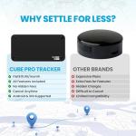 Cube Pro GPS Tracker for Vehicles with Built-in 1 Year Battery - IP67 Waterproof Real Time GPS Tracker for Cars - iOS & Android Compatible - Hidden Magnetic Tracking Device for Cars, Fleets, Trailers