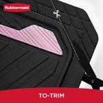 Rubbermaid Car Floor Mat, Heavy Duty All-Weather Car Mats Full Set with Dual-Tone Pink Aluminum Inserts – Universal Fit, Anti-Slip Backing, Trim-to-Fit for Most SUV, Sedan, Van