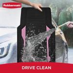 Rubbermaid Car Floor Mat, Heavy Duty All-Weather Car Mats Full Set with Dual-Tone Pink Aluminum Inserts – Universal Fit, Anti-Slip Backing, Trim-to-Fit for Most SUV, Sedan, Van