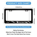 Mountains License Plate Frame Mountains Raised License Plate Frames for Car Decorative Parts Stainless Stee License Plate for Standard Us Canada License Plate Holder 12x6 Inch